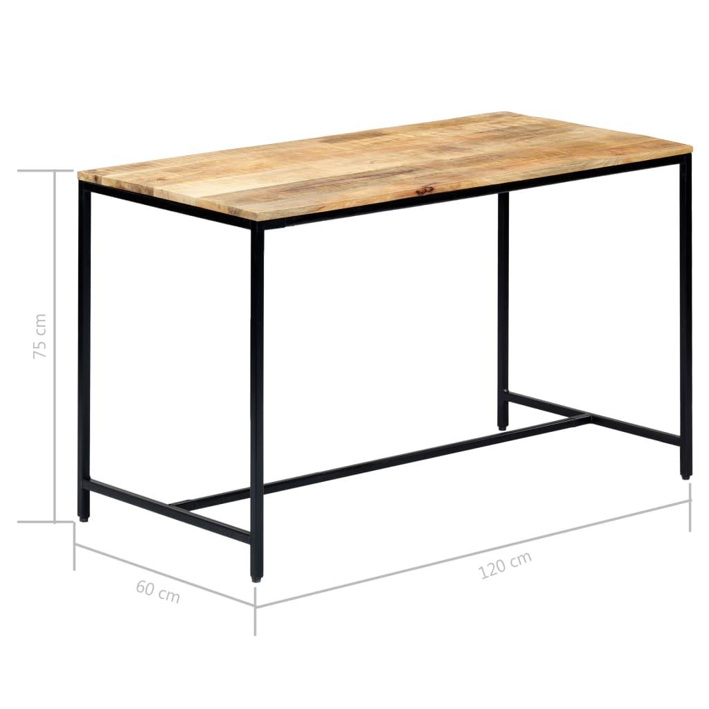 Spisebord 120 x 60 x 75 cm massivt ru mangotræ