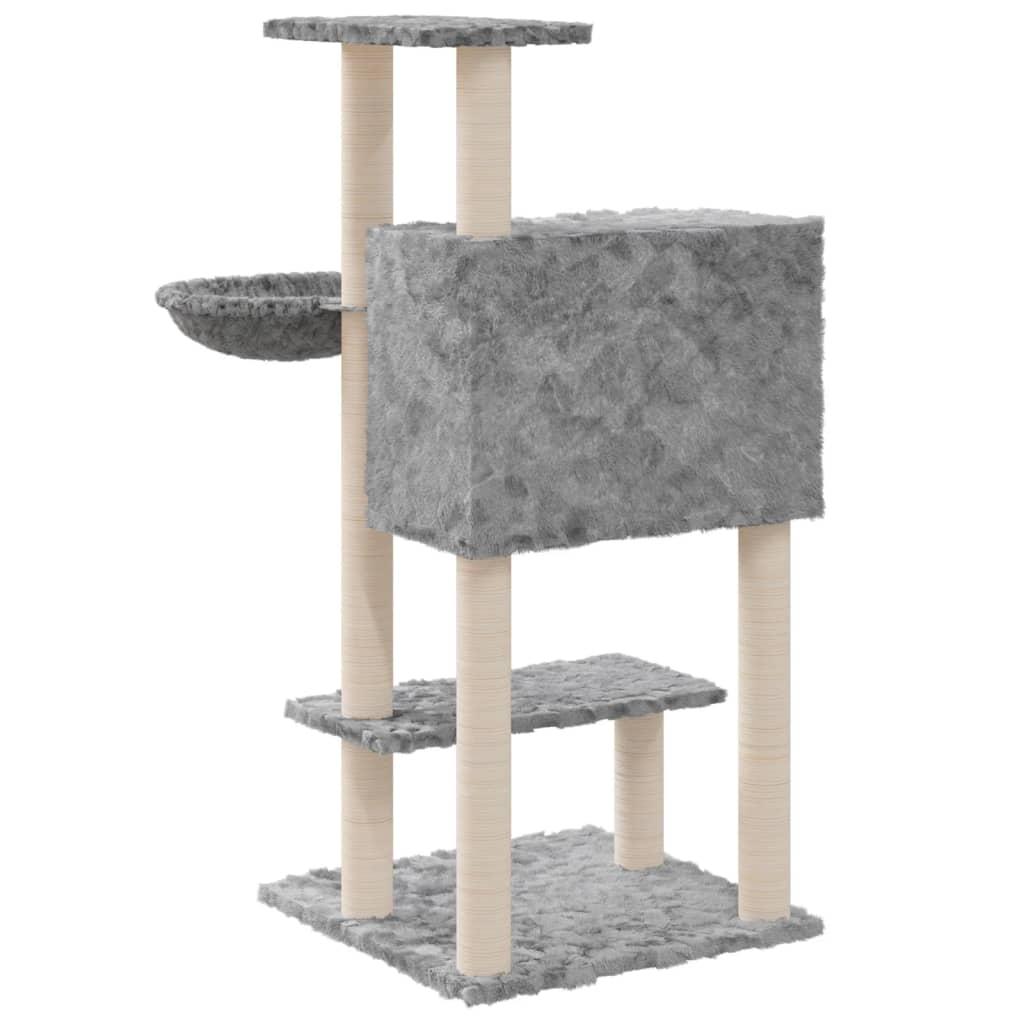 Kradsetræ med sisalkradsestolper 108,5 cm lysegrå