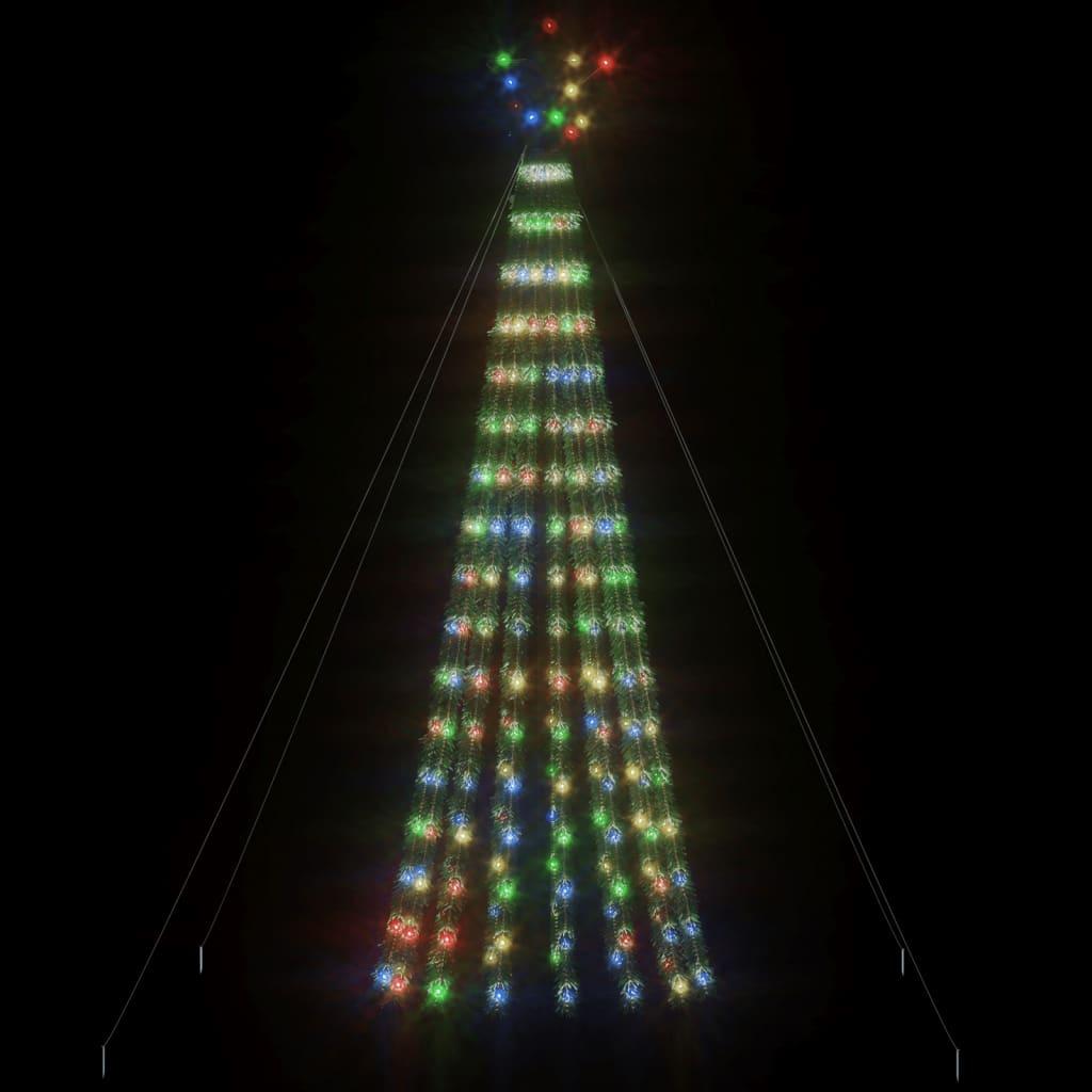 LED-juletræ 275 LED'er 180 cm farverigt lys