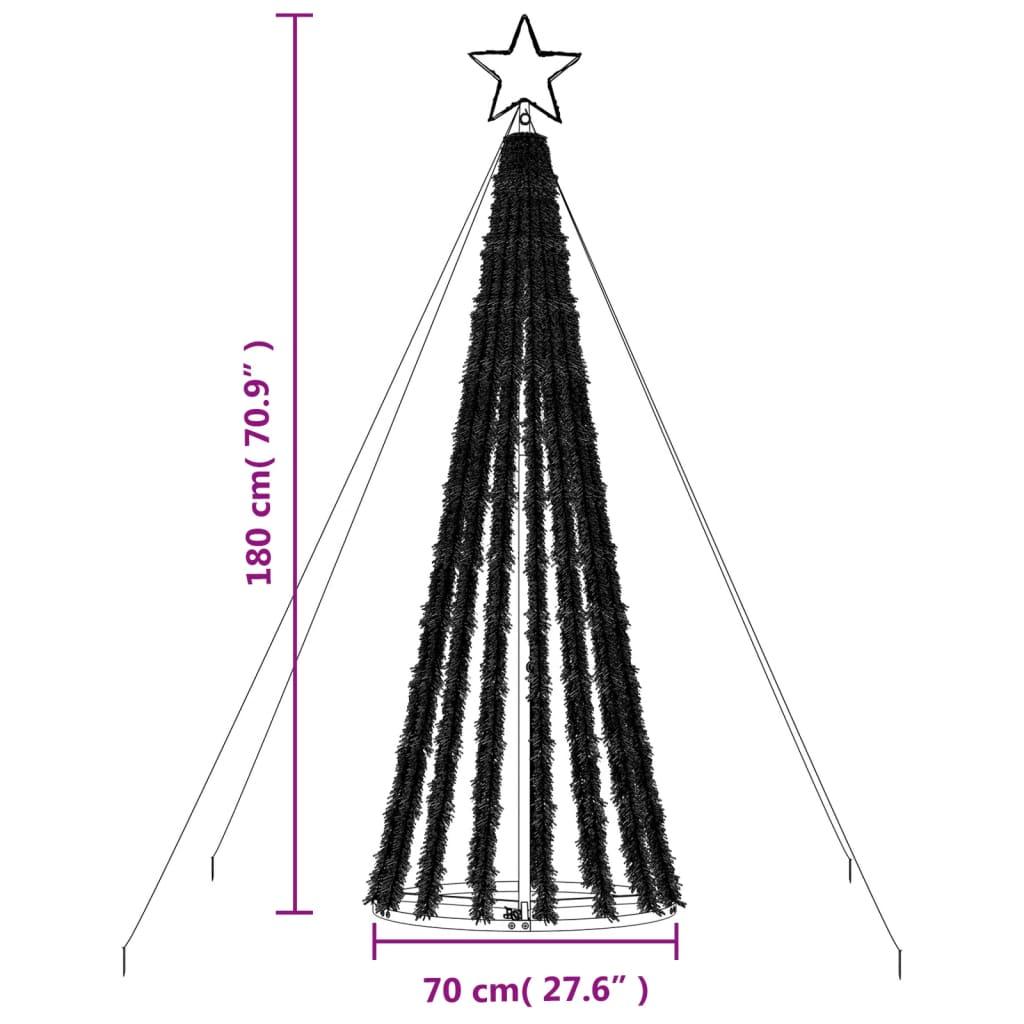 LED-juletræ 275 LED'er 180 cm farverigt lys