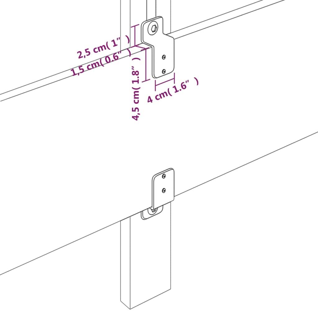 Sengegavle 2 stk. 100x5x78/88 cm stof cremefarvet