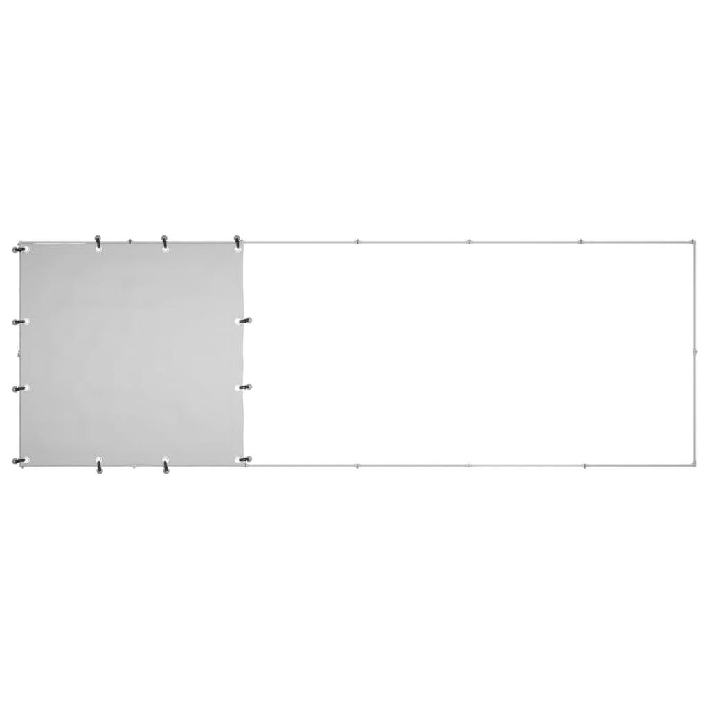Hundeløbegård 330x110x110 cm stål sølvfarvet