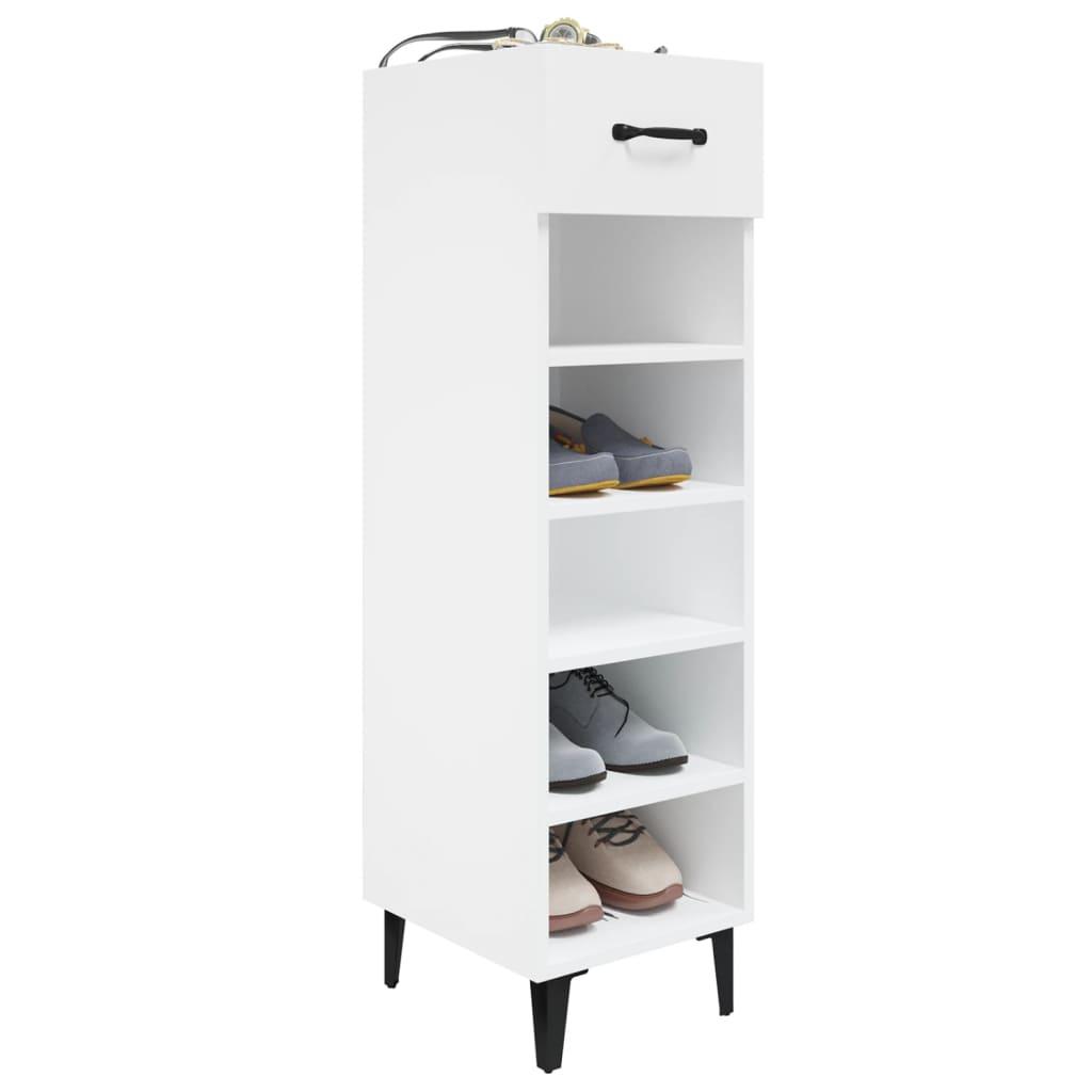 Skoreol 30x35x105 cm konstrueret træ hvid højglans