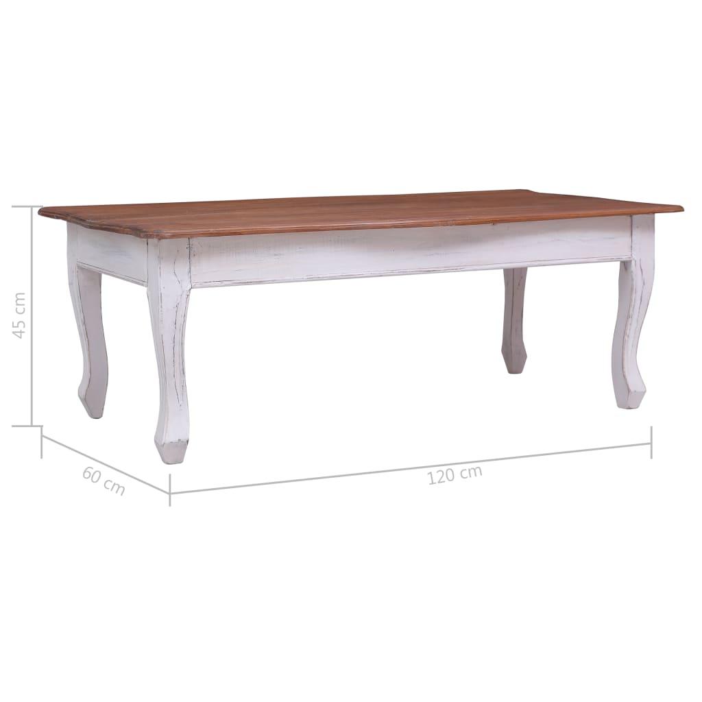 Sofabord 120 x 60 x 45 cm massivt mahognitræ