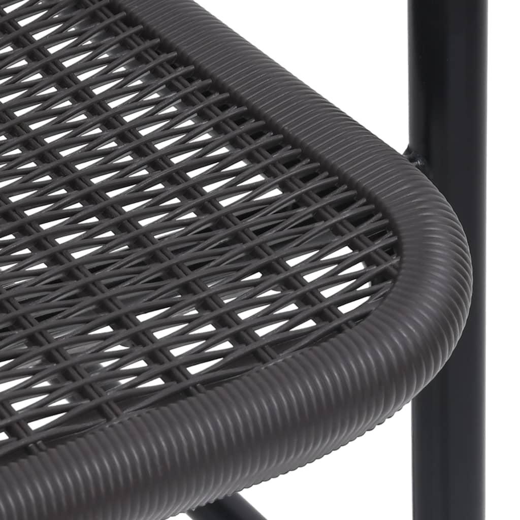 Havestole 6 stk. 110 kg plastikrattan og stål
