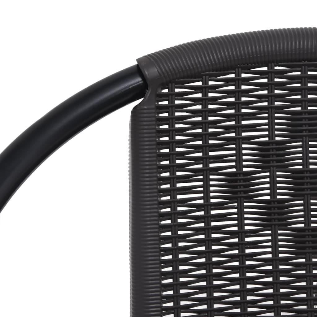 Havestole 8 stk. 110 kg plastikrattan og stål