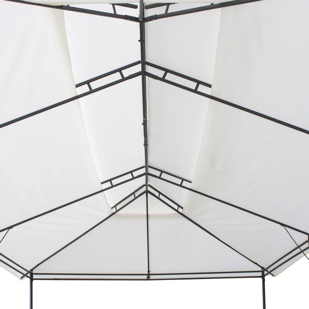 Pavillon med gardiner 600x298x270 cm 180g/m² hvid