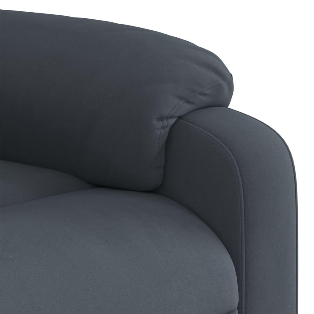 Massagestol velour mørkegrå