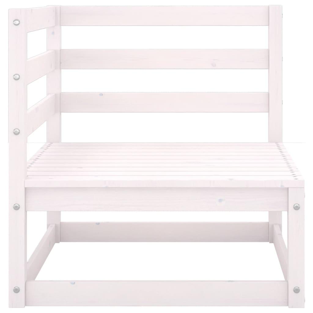 2-personers havesofa m. hynder massivt fyrretræ hvid