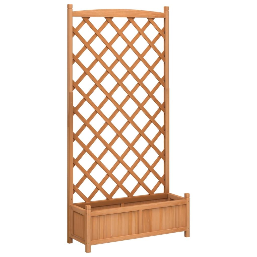 Plantekasse med espalier massivt grantræ brun