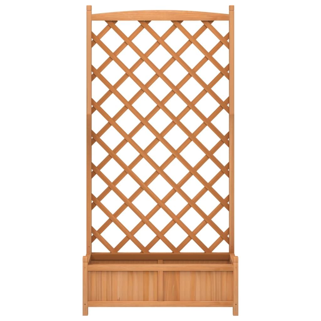 Plantekasse med espalier massivt grantræ brun