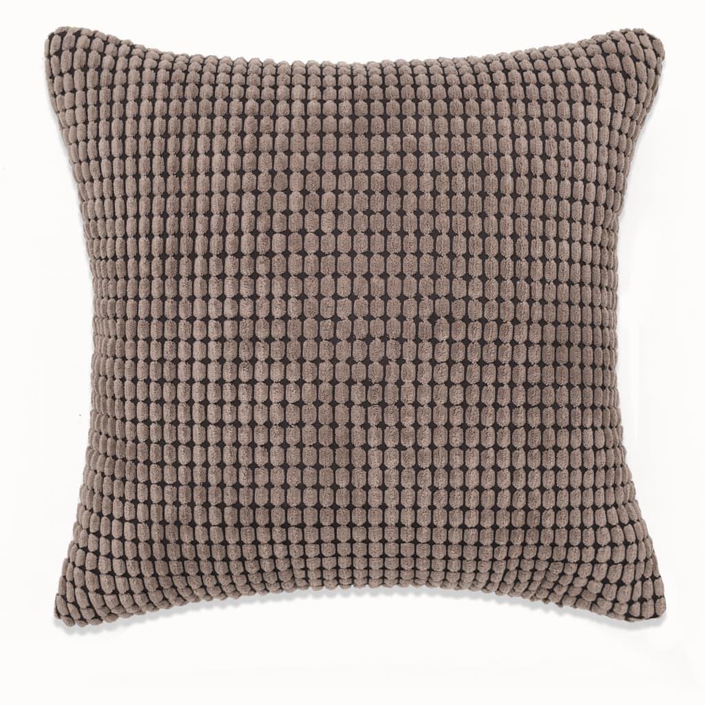 Pudesæt 2 stk. velour 60 x 60 cm brun