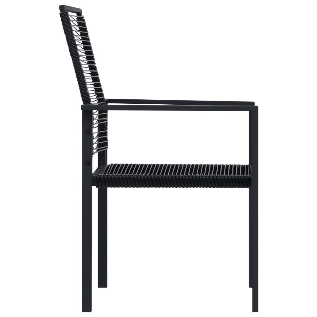 Havestole 2 stk. PVC-rattan sort