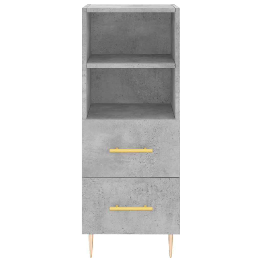 Skænk 34,5x34x90 cm konstrueret træ betongrå