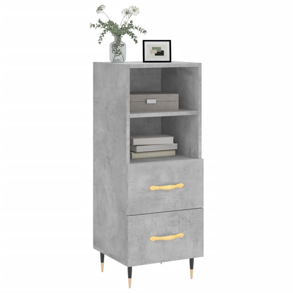 Skænk 34,5x34x90 cm konstrueret træ betongrå