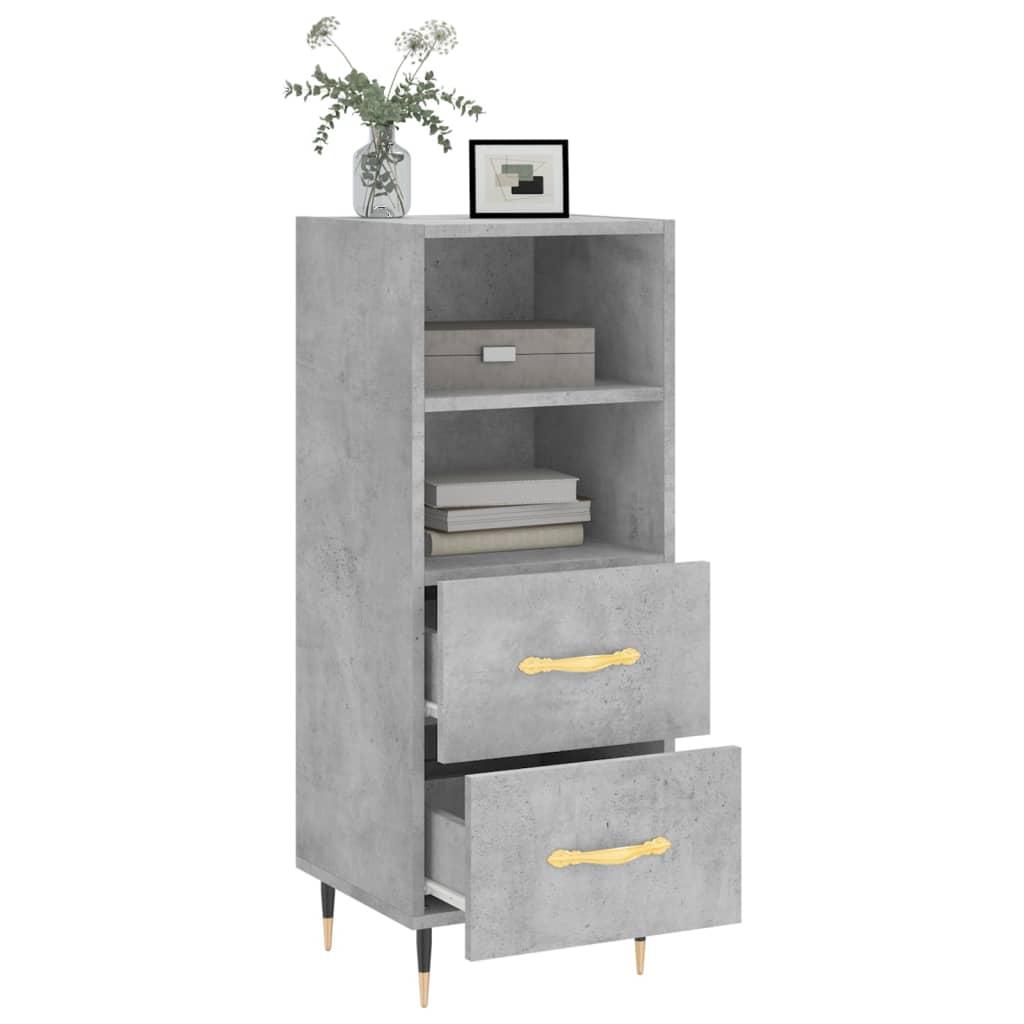 Skænk 34,5x34x90 cm konstrueret træ betongrå