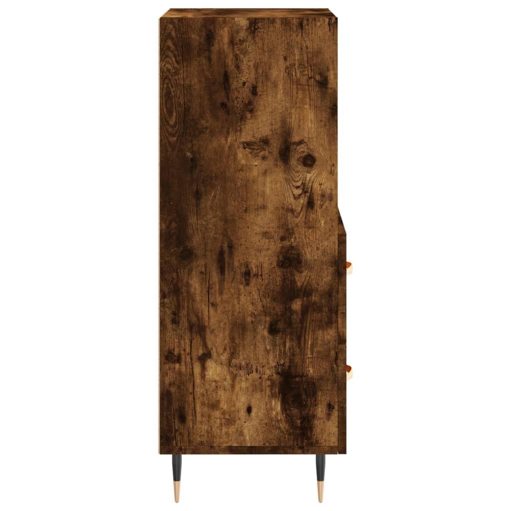 Skænk 34,5x34x90 cm konstrueret træ røget egetræsfarve