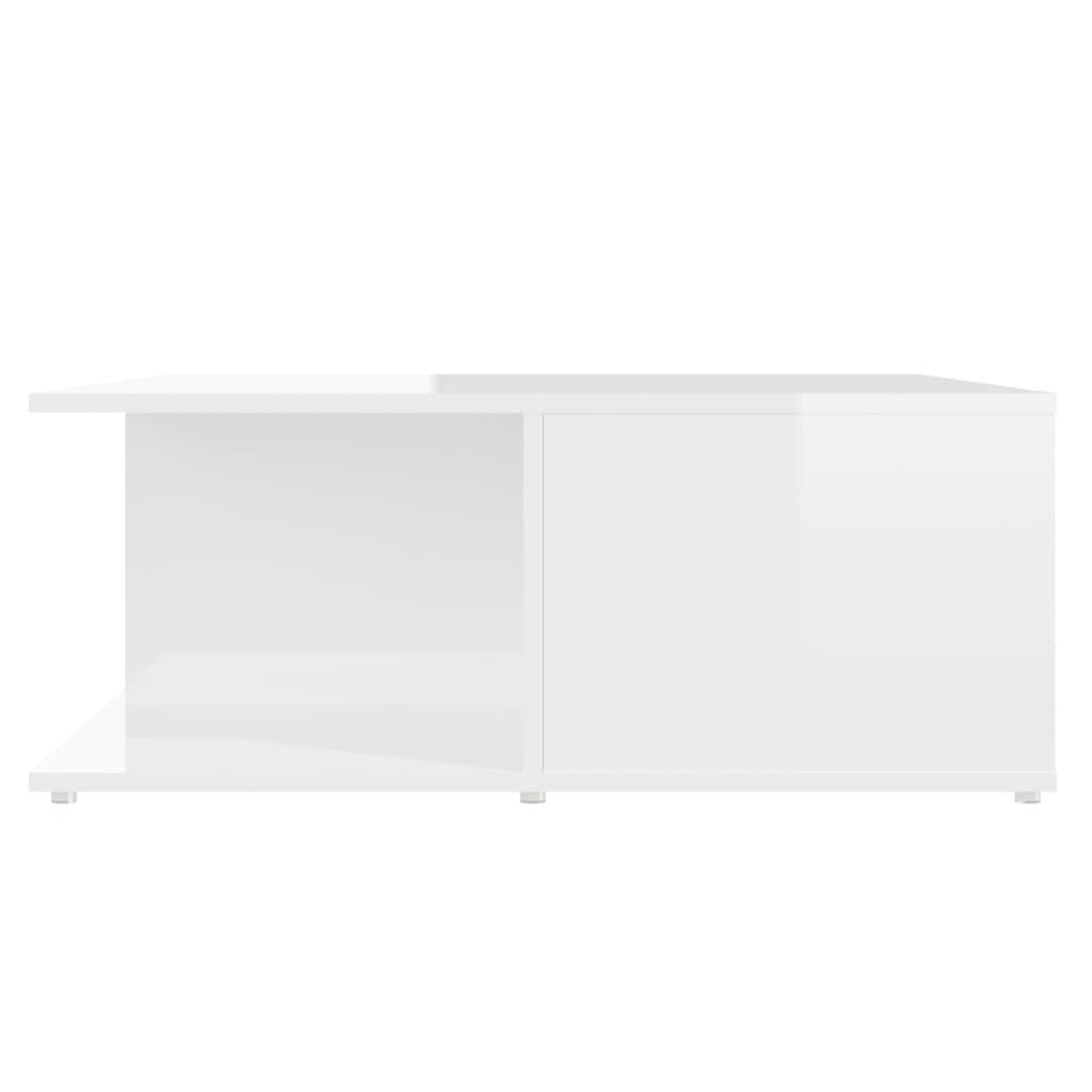 Sofabord 80x80x31 cm konstrueret træ hvid højglans