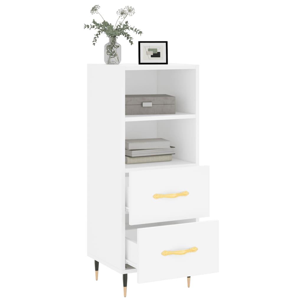 Skænk 34,5x34x90 cm konstrueret træ hvid