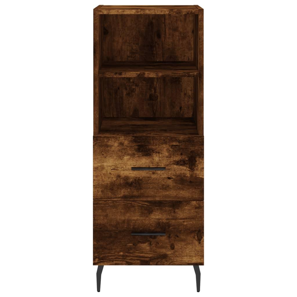 Skænk 34,5x34x90 cm konstrueret træ røget egetræsfarve