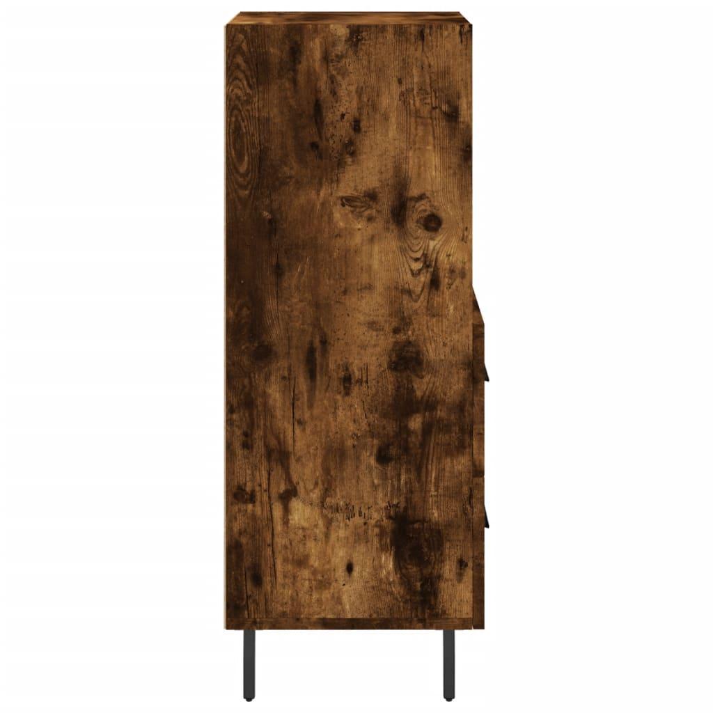 Skænk 34,5x34x90 cm konstrueret træ røget egetræsfarve