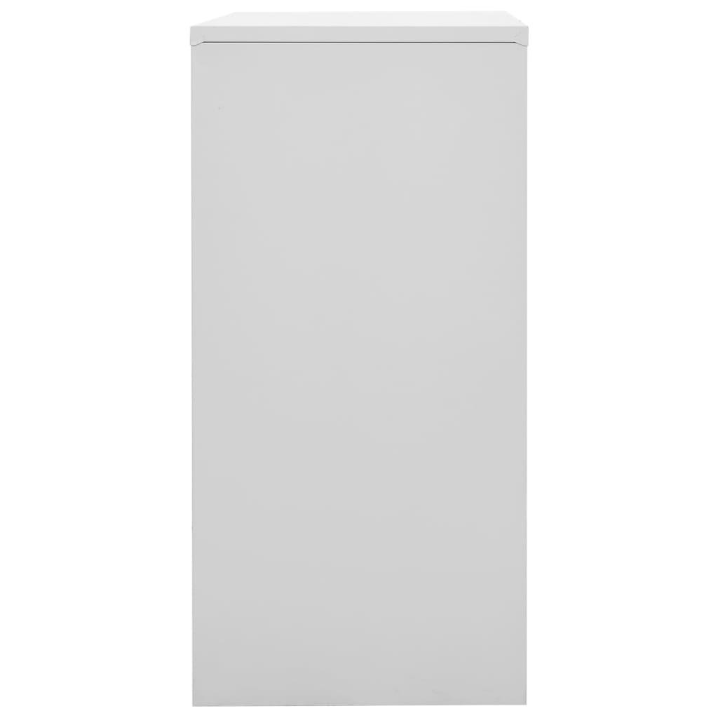 Skabe 2 stk. 90x45x92,5 cm stål lysegrå og blå