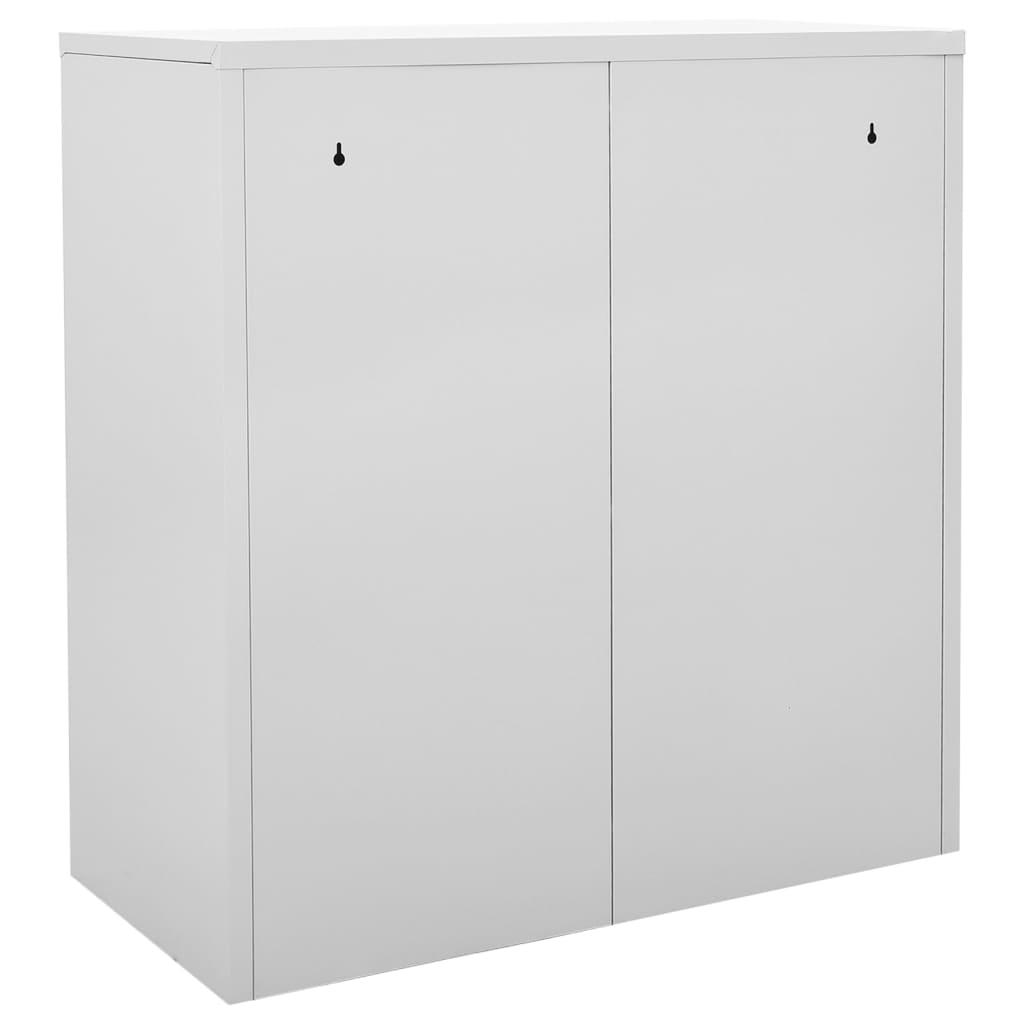 Skabe 5 stk. 90x45x92,5 cm stål lysegrå