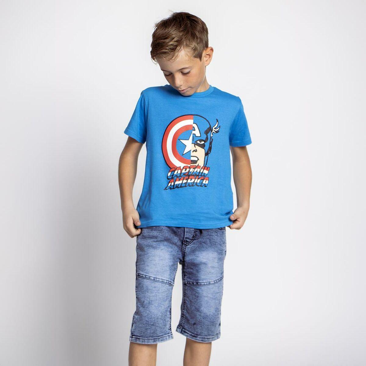 Børne Kortærmet T-shirt The Avengers Blå 6 år