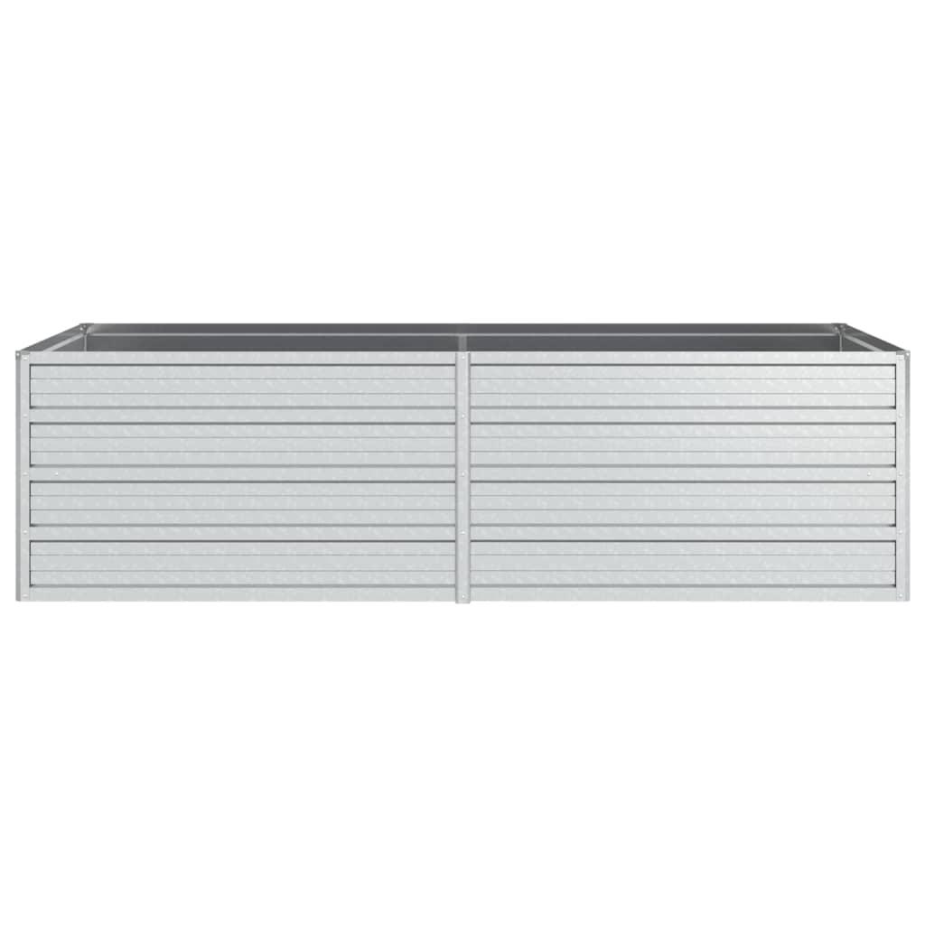 Højbed 160x80x45 cm galvaniseret stål sølvfarvet
