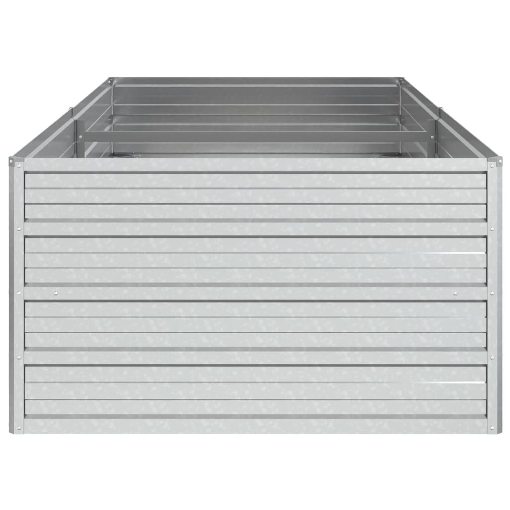 Højbed 160x80x45 cm galvaniseret stål sølvfarvet