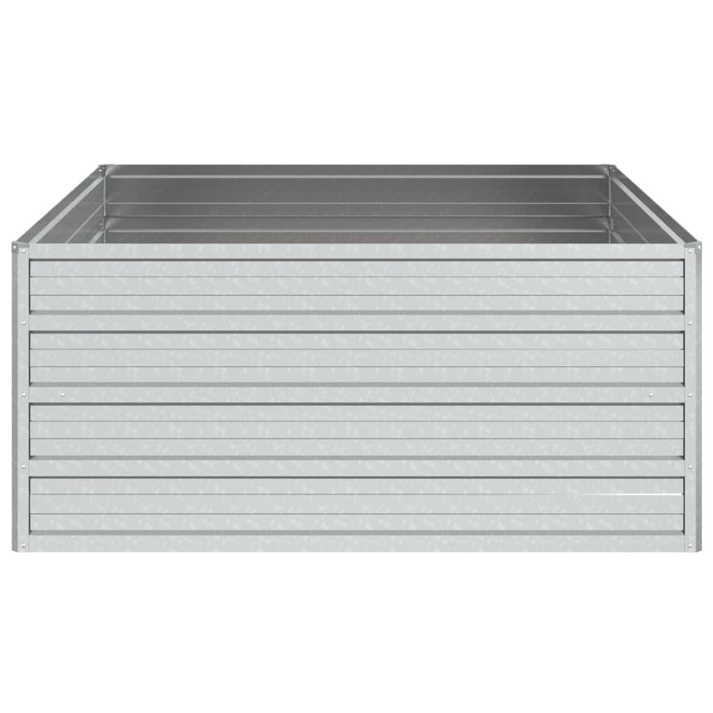 Højbed 100x100x45 cm galvaniseret stål sølvfarvet