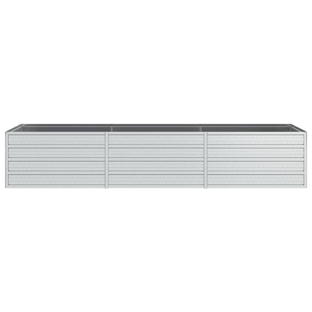 Højbed 240x80x45 cm galvaniseret stål sølvfarvet