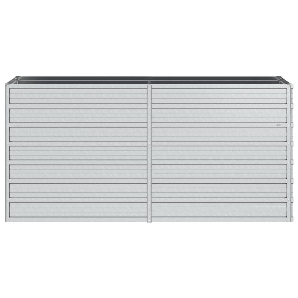 Højbed 160x40x77 cm galvaniseret stål sølvfarvet