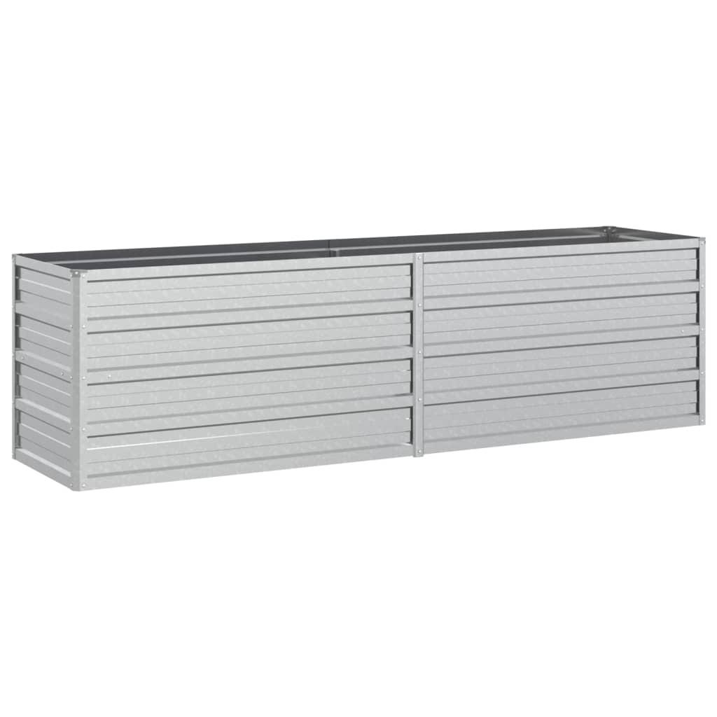 Højbed 160x40x45 cm galvaniseret stål sølvfarvet