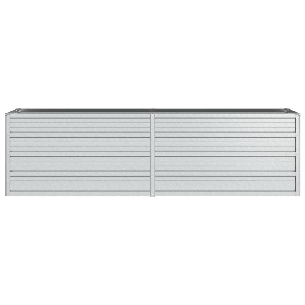 Højbed 160x40x45 cm galvaniseret stål sølvfarvet