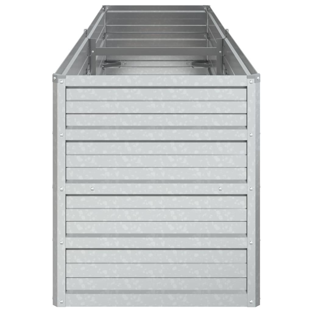 Højbed 160x40x45 cm galvaniseret stål sølvfarvet