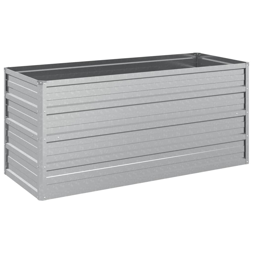 Højbed 100x40x45 cm galvaniseret stål sølvfarvet