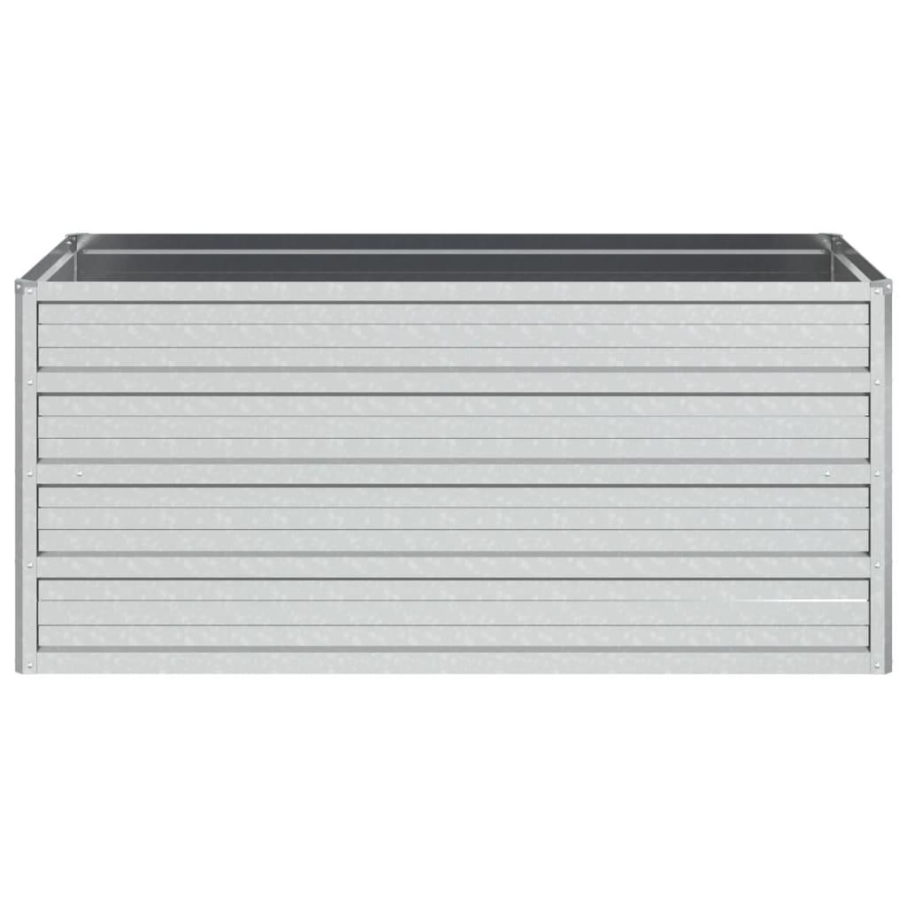 Højbed 100x40x45 cm galvaniseret stål sølvfarvet
