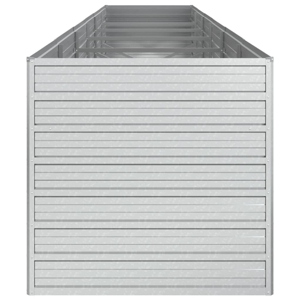 Højbed 480x80x77 cm galvaniseret stål sølvfarvet