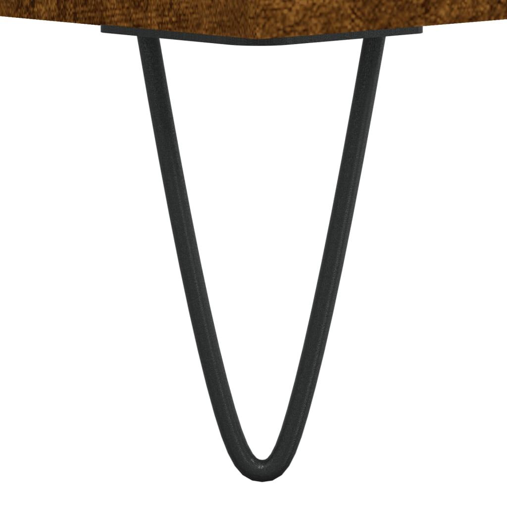 Sofabord 60x44,5x45 cm konstrueret træ røget egetræsfarve