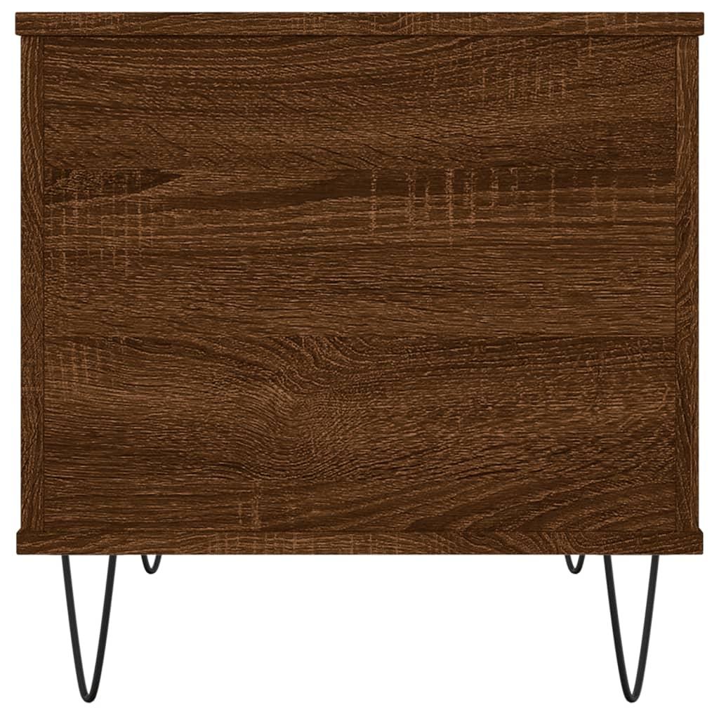 Sofabord 60x44,5x45 cm konstrueret træ brun egetræsfarve