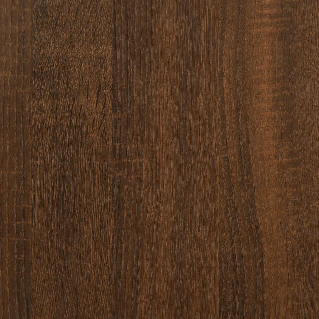 Sofabord 60x44,5x45 cm konstrueret træ brun egetræsfarve