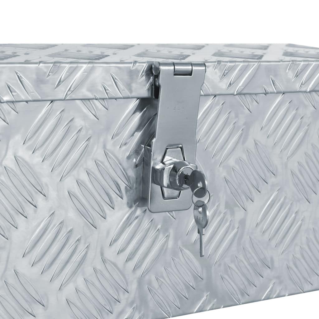 Aluminiumskasse 48,5 x 14 x 20 cm sølvfarvet