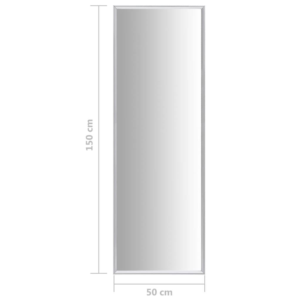 Spejl 150x50 cm sølvfarvet