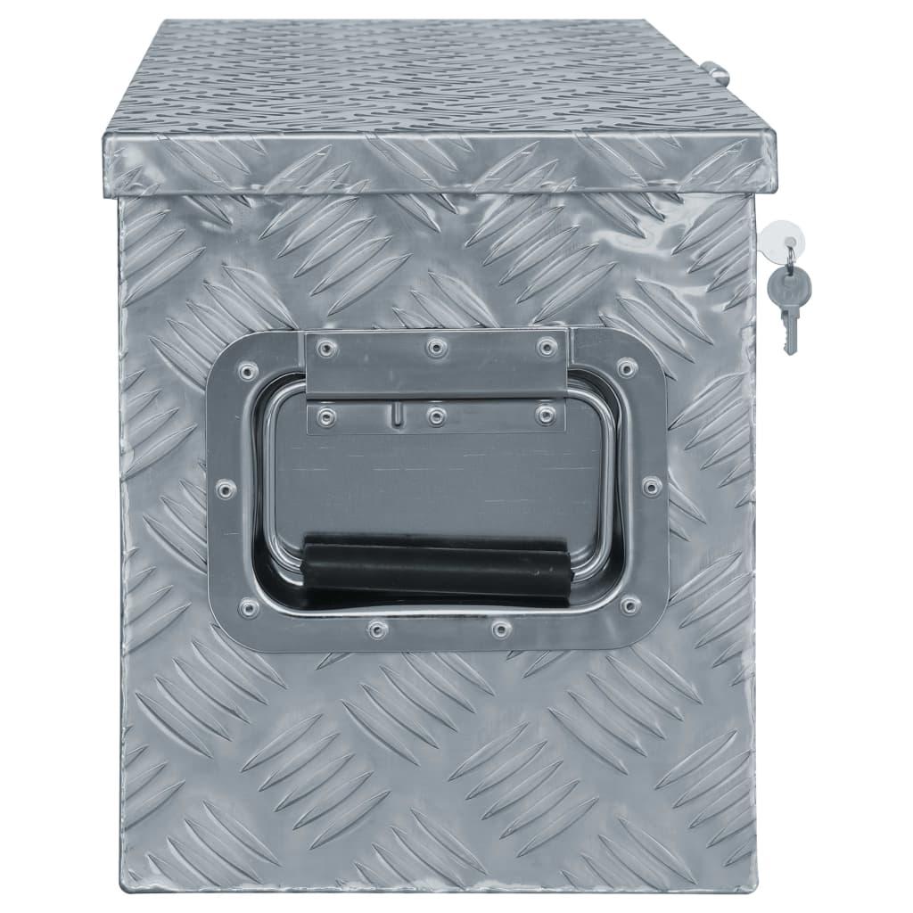 Aluminiumskasse 80,5 x 22 x 22 cm sølvfarvet