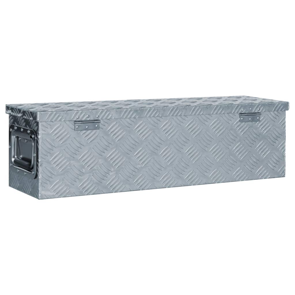Aluminiumskasse 80,5 x 22 x 22 cm sølvfarvet
