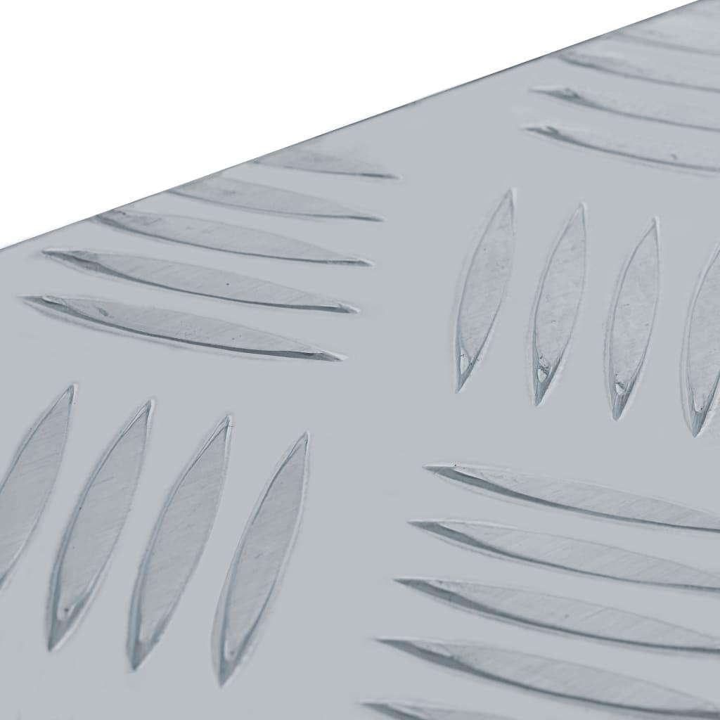 Aluminiumskasse 80,5 x 22 x 22 cm sølvfarvet