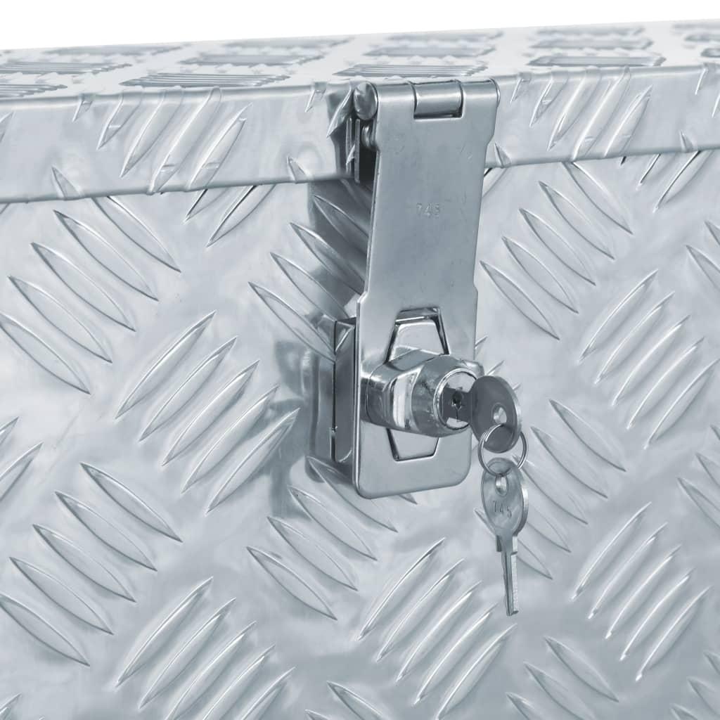 Aluminiumskasse 76,5 x 26,5 x 33 cm sølvfarvet