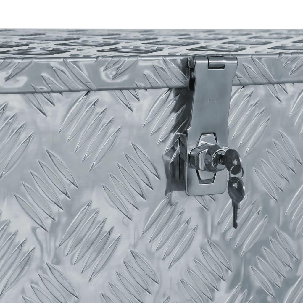 Aluminiumskasse 110,5 x 38,5 x 40 cm sølvfarvet