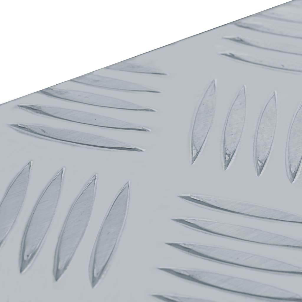 Aluminiumskasse 110,5 x 38,5 x 40 cm sølvfarvet